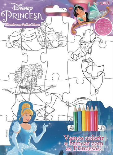 Disney - Diversão com quebra-cabeça - Princesas, de On Line a. Editora IBC - Instituto Brasileiro de Cultura Ltda, capa mole em português, 2018
