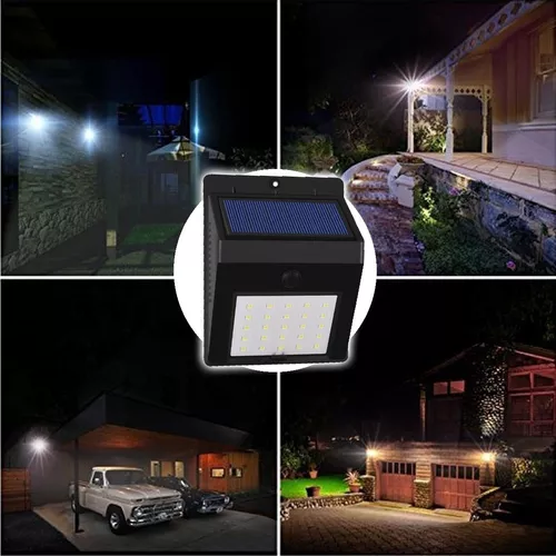 Panel Reflector Solar 20 Led Exterior Resistente Luz Potente