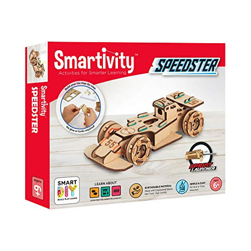 Smartivity Speedster 3d Modelo De Madera Ingeniería Stem Ju