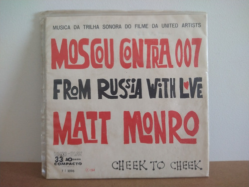 Matt Monro - From Russia With Love - Compacto Lp Vinil