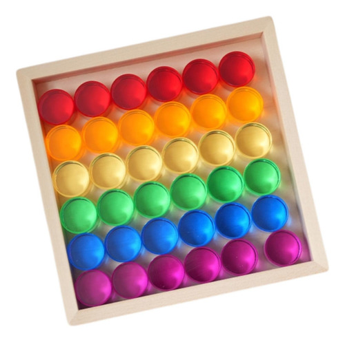 Juego De Bloques De Construcción Arcoíris Apilables, Cubos