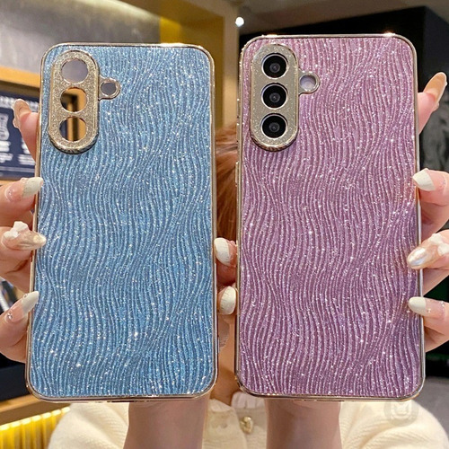 Funda Para Samsung Galaxy A17 A07 A56 A36 A26 A16 A06 A55, Chapada Con Purpurina, Lente De Cámara, Protección A Prueba De Golpes