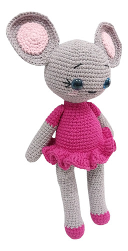 Amigurumi Muñeco De Apego Ratoncita Bailarina - 36 Cm