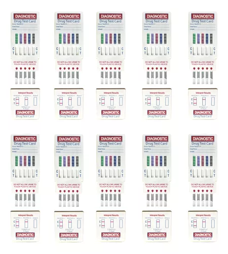 Kit 2 unidades Test De Drogas Orina 5 En 1: Thc, Coc, Bzo