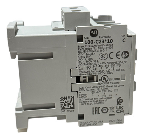Contactor Allen Bradley 100-c23d10 Bobina 110v