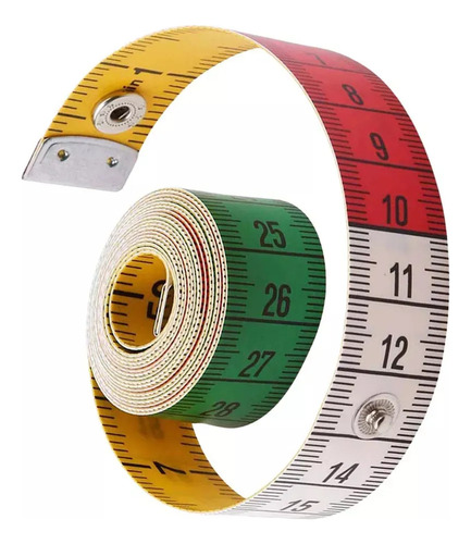 Cinta Métrica De Tela Flexible Con Botón A Presión Para