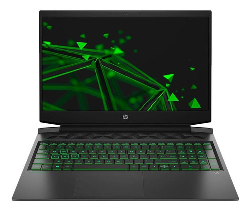 Laptop  gamer  HP 16-a0061la negra 16.1", Intel Core i5 10300H  8GB de RAM 512GB SSD 32GB Optane, NVIDIA GeForce GTX 1650 1920x1080px Windows 10 Home