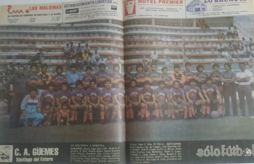 Poster Guemes Santiago Del Estero De La Revista Solo Futbol (Usado)