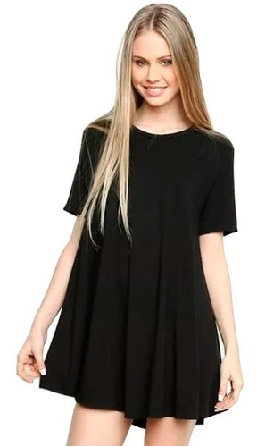 Vestido Camisetão Feminino Casual Básico Dia Noite Balada