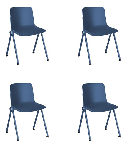 Set De 4 Sillas Para Comedor Terraza Comercio Polipropileno