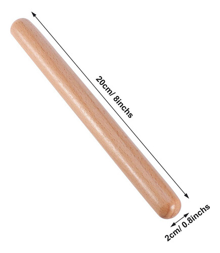 Instrumento De Percusión Musical Clásico Wood Claves, 16 Par