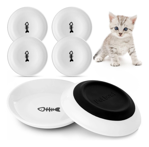 Dorakitten Cuencos De Ceramica Para Gatos, 6 Paquetes, Sin F