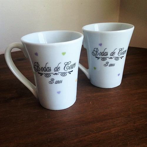 Caneca Tulipa Bodas De Couro 3 Anos De Casamento