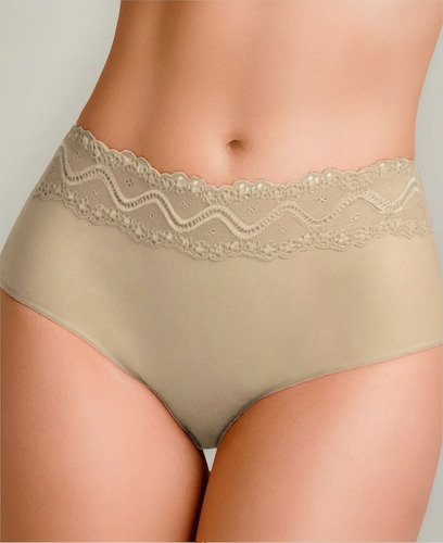 Pantaleta Completa De Microfibra Y Encaje. Berlei 72-029
