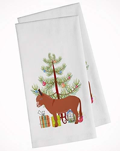 Irish Donkey Christmas White Kitchen Towel Set Of 2