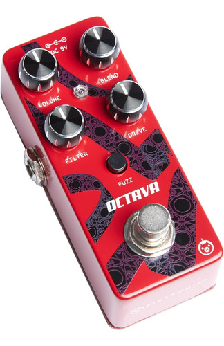 Pigtronix Octava V2 Micro Octave Fuzz Red - Bundido Con Cabl
