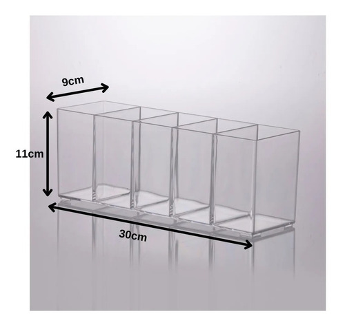 Imagem 2 de 3 de Organizador Multiuso C/ Divisórias 30x9x11cm Paramount