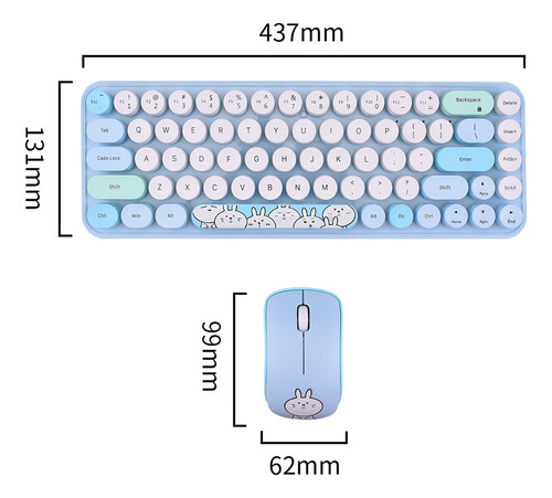 Mofii I-dou Pro Inalámbrico Kb&ms Azul Qwerty