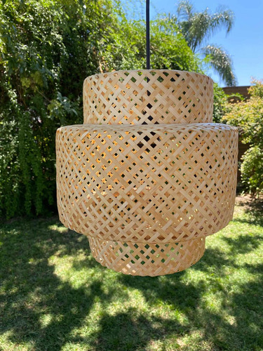 Lámpara De Bambú 30 X 30