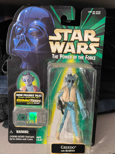 Star Wars Potf Commtech Greedo & Blaster 3.75 Hasbro Nuevo