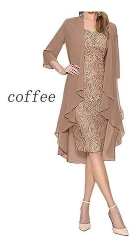 Vestidos elegantes de dos piezas para dama sale