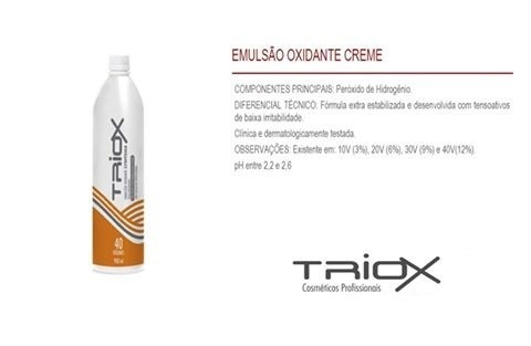 Agua Oxigenada Ox 20 Volumes Profissional Triox 900ml