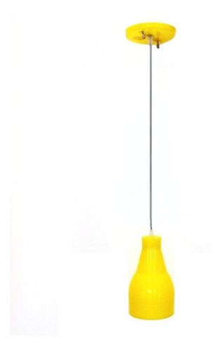 Lustre Pendente Colorido Balcão Cozinha Americana Amarelo