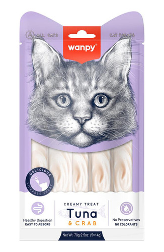 Wanpy Gatos Creamy Atún Cangrejo 70 G  - Bigos