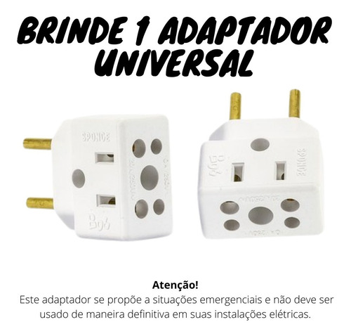 Filtro Linha 10 Amperes 5 Tomadas Bivolt 1270 2200w Disjunto