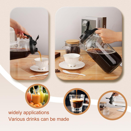 Scidea Cafetera Helada De Preparación Fría, Tarro De Masón A