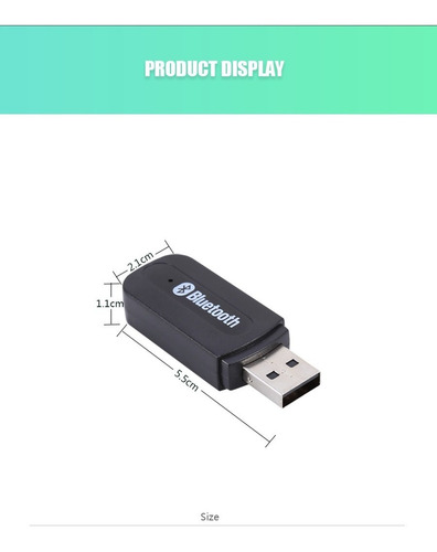Imagen 6 de 10 de Receptor Adaptador Audio Usb Bluetooth Jack 3.5mm Aux Auto®