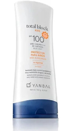 Bloqueador Kids Spf 100 Yanbal - g a $450