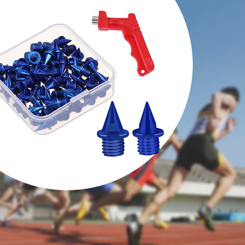60 Pces Pista Sapato Picos Pista Versátil Prático Azul