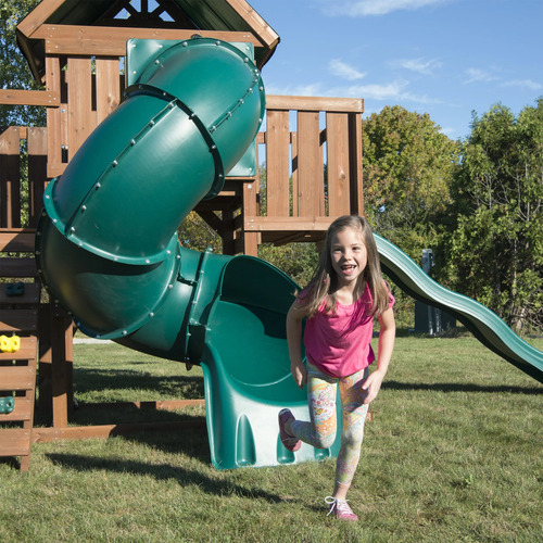 Juego Casa Club Para Niños Resbaladilla Tobogan Columpio Msi