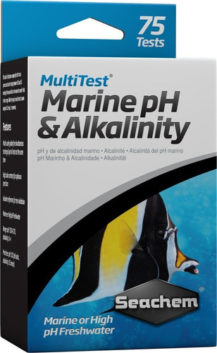 Teste Ph E Alcalinidade Multi Test Ph & Kh Seachem 75 Testes