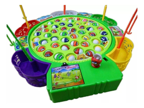 Brinquedo Pesca Peixe Grande Infantil Pescaria 24 Peixes