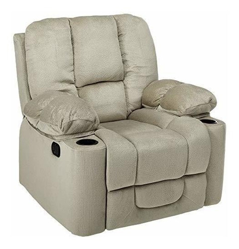 Sillón Reclinable Deslizante De Tela Gannon Home De Christop