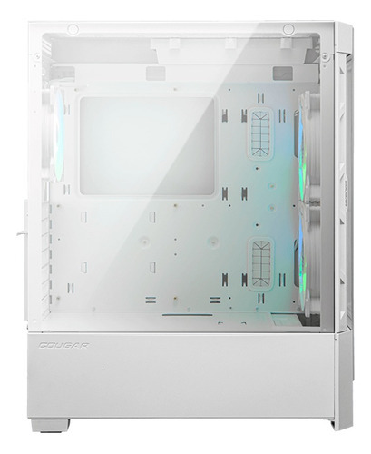 Gabinete Cougar Duoface Rgb Blanco Panel Malla Y Cristal