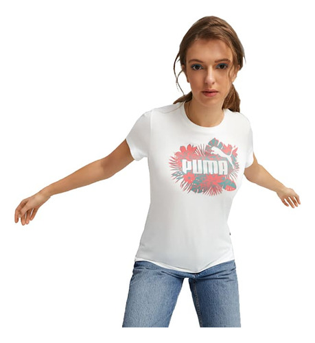 Remera Puma Flower Power De Mujer - 673691 02 Enjoy