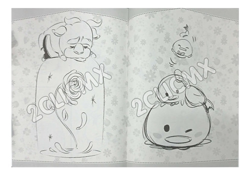 10 Libros Colorear Carta Disney Tsum Tsum Infantil 16 Pg