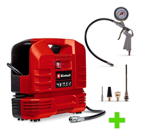 Compresor De Aire Portatil Auto Einhell Tc-ac 190 Of Set Color Rojo