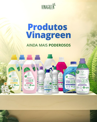 2 Galão Lava Roupas Colorida Branca Azul Liquido Vinagreen3l