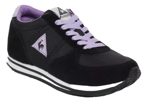 Tenis De Dama Le Coq Sportfit Origina 100 %negro Con Morado.