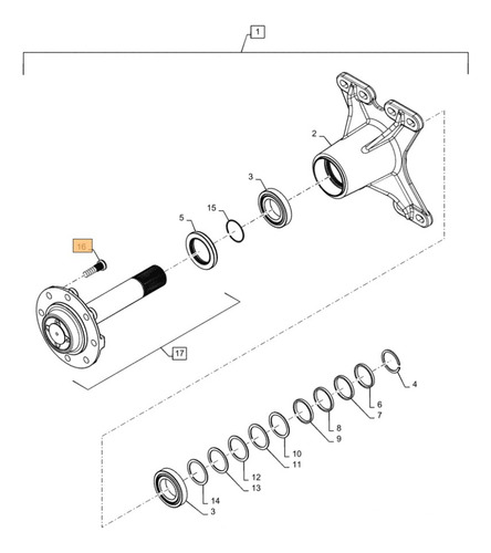 Parafuso De Roda 84249319 Cnh New Holland Minicarregadeira