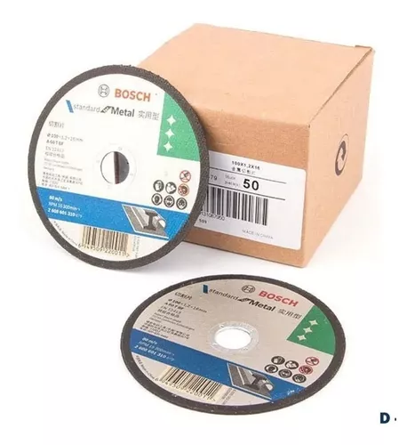 Caja 50 Discos Corte Metal 4-1/2'' (115mm) Bosch Ultrafino