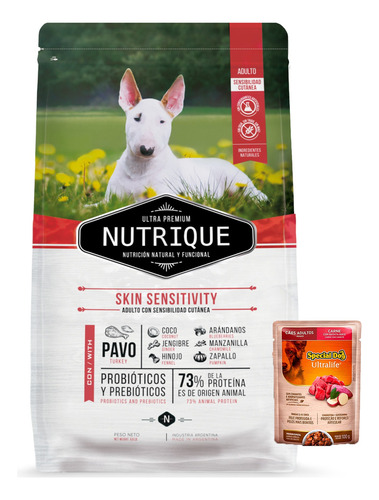 Alimento Perro Nutrique Skin Sensitivity 3 Kg + Promo!