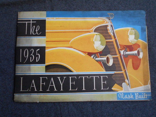 Lafayette Nash 1935 Automóvil Antiguo Folleto Catálogo