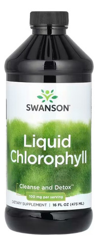 Swanson Clorofila Líquida 100 Mg, 473 Ml (16 Oz. Líq.) Sabor Sin Sabor