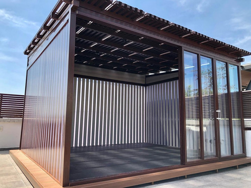 Cuadrado Pérgola Decorativo 2x2 Zeromadera (2 Pzas 1.5mts) Color Translucido