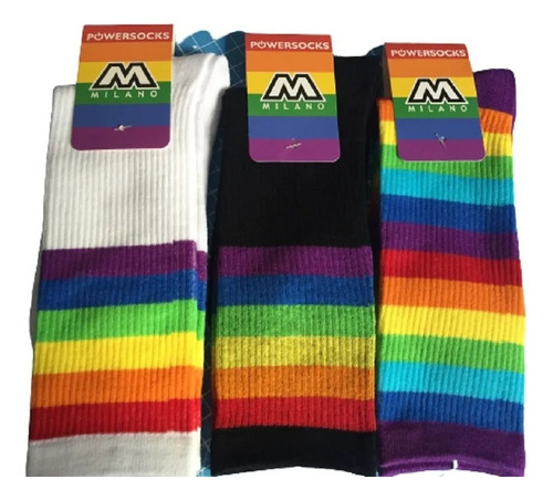 X6 Calcetines Arcoíris Pride Lgtb De Algodón - Unisex